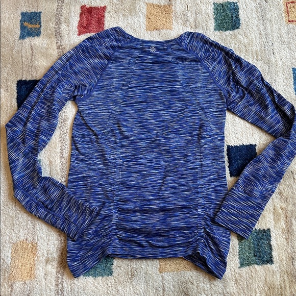 Blue Patterned Long Sleeve Top - Picture 6 of 7